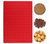 Webake Mini moules ronds en silicone semi-sphériques pour bonbons, chocolats et friandises pour animaux - 468 cavités (rouge, 1,3 cm)