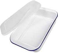 webake Plat à Rôtir en émail Traditionnel Rectangulaire Anti-adhésive en Céramique pour Rôtir les Plats à Gâteau 37cm