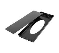 webake Plat a Tarte Moule à Tartelettes Rectangulaire Moule avec Fond Amovible en Acier Noir Couleur Revêtement Anti-adhésif 35x 13 x 2.5 cm
