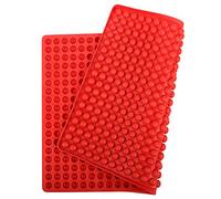 Webake Tapis de cuisson en silicone Moule à Hemisphere pour biscuits pour chien 1,2 cm avec picots 468 moulle à chocolats, papier sulfurisé, antiadhésif