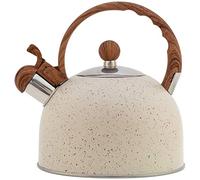 Webao Bouilloire Sifflante Induction 2,5 L Inox Théières pour Cuisinière, Poignée Résistante à la Chaleur, Tous Feu Donc Induction, Théière avec Sifflet pour Thé, Café, Galaxie Blanc
