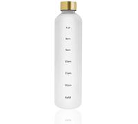 Webao Gourde de sport, 1 l, anti-fuite, convient aux boissons gazeuses, sans BPA, avec marqueur de temps, bouteille pour le sport, l'extérieur, le bureau, incassable en Tritan,