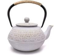 Webao théière en fonte Tetsubin 800 ml blanc motif fleurs de cerisier