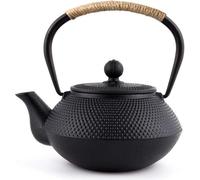 Webao Théière japonaise en fonte avec passoire à thé en acier inoxydable 0,8L Noir