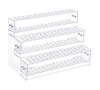 WEBEEDY 144- Emplacements Présentoir de Stylo 3-Tiers Acrylique Porte Stylo Présentoir Clair pour Stylos Maquillage Pinceau Artisanat Expositions Stationery Organizer Stand Déco la Maison 28x15x19.3cm