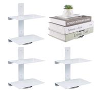 WEBEEDY 4 Pièces Étagères Flottantes pour Livres pour Montage Mural 8 Niveaux Robuste Étagères Flottantes Invisibles Tour de Livres Verticale pour Dos de Livres Bibliothèque Murale pour Décor Bureau