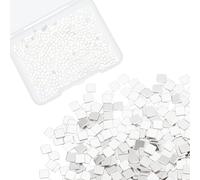WEBEEDY Environ 600pcs de Minuscules Puces en Argent pour la Soudure de Bijoux Jetons de Soudure en Argent Pré Découpés de 5.6 gramme (3.6DWT) Faciles à Souder pour la Fabrication de Bijoux DIY(2x2mm)
