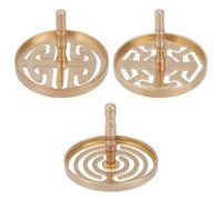 WEBEEDY Lot de 3 moules à encens en laiton pour encens en poudre, outils de fabrication de brûleurs d'encens chinois, accessoires de parfum, cadeau pour les amateurs d'encens