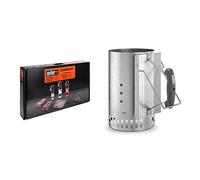 Weber 18286 Kit de Nettoyage pour Barbecue Q & Pulse 7,6 x 59,5 x 34 cm Multicolore & 7416 - Cheminée à allumage Rapidfire