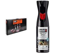 Weber 18286 Kit de Nettoyage pour Barbecue Q & Pulse 7,6 x 59,5 x 34 cm Multicolore & Huile Anti-Adhérence, Noir, 200 ML