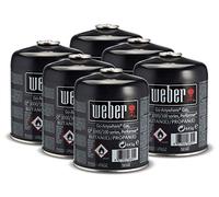 Weber 26100 Cartouche de gaz pour Q 100-/1000-Serie, Performer Deluxe GBS et Go-Anywhere, 445g, 6 pièces