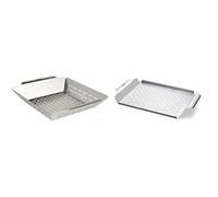Weber 6434 Panier à Légumes Carré, Acier Inoxydable & Plat de Cuisson en Acier Inoxydable