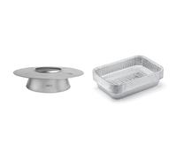 Weber 7666 Charcoal Heat Controller, Silver & 6415 L chefrites Barquette Aluminium - Lot de 10