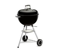 Weber Bar-B-Kettle Barbecue au Charbon de Bois, Surface de Cuisson Ø 57cm, Barbecue avec Couvercle et cuve en Acier emaillé, trépied et Roues, Grille chromée - Noir (1241353)