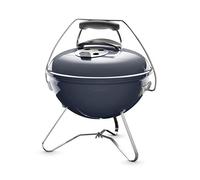 Weber Barbecue à charbon Smokey Joe Premium / Conception portable, couvercle et cuve émaillés en porcelaine, surface de cuisson de 37 cm, poignée Tuck-N-Carry, bleu ardoise