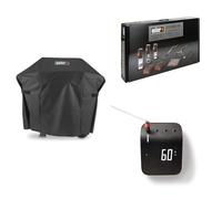 Weber Barbecue à Gaz Spirit Classic E-210 - Barbecue 2 Brûleurs, Couvercle et Structure en Aluminium Coulé - Tablettes Amovibles et Rangement - Barbecue sur Roues - Noir (46010074)