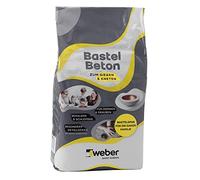 WEBER Béton de bricolage 5 kg - Pour couler et pétrir - Peinture, peut être peint, poncé - Pour les loisirs et les travaux créatifs - Pour l'intérieur et l'extérieur - Béton pour bricolage - Ciment de