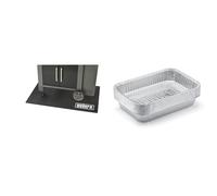 Weber Brosse en T Petit modèle & 6415 Lèchefrites Barquette Aluminium - Lot de 10
