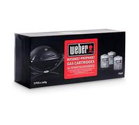 Weber Cartouches de gaz | Pack de 3 cartouches butane-propane pour barbecues Weber portables, autonomie longue durée, 3 x 445 g