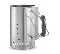Weber Cheminée d’allumage Rapidfire/Accessoire Barbecue Charbon, Allumer Vos briquettes sans Liquide, capacité de 6L, en Acier, 32 cm x 20,5 cm x 32,5 cm