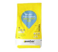 WEBER Colle multiflex weber.xerm 842 Mortier fin et intermédiaire durable avec technologie BlueComfort pour mur et sol I Couleur : gris argenté