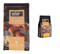 Weber Copeaux de Bois pour Fumage Saveur Volaille - Pellets de Bois pour Cuisson - 0.7 kg - Combustible BBQ - Alternative aux Briquettes & Copeaux de Bois d'Hêtre - Pellets de Bois - 0.7 kg - Copeaux