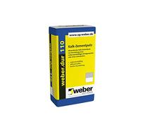 weber.dur 110 Enduit ciment à la chaux et ciment 30 kg Pour intérieur et extérieur Enduit de ciment et de ciment à la chaux Enduit de ciment Encastré