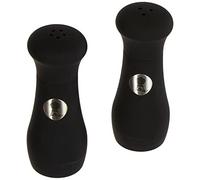 Weber Ensemble salière et poivrière Premium (Hauteur 10cm), Surface antidérapante et Anti-salissure, stylé - Noir (17275)