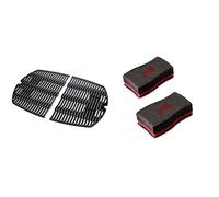 Weber Grille de cuisson Séries Q 3000/300, noir, 30 x 4,4 x 44,2 cm, 7646 & Éponge, Noir, 25 x 6 x 9 cm, Lot de deux