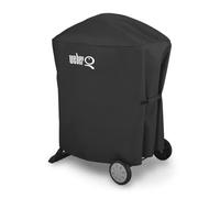 Weber Housse de Barbecue pour Q1000/2000 avec Support/Chariot, Respirante, résistante aux UV et à l'eau, Protection Contre Le Vent et Les intempéries, avec Fermeture Velcro - Noir (7120)