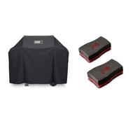 Weber Housse Premium II Spirit EO-210/220 et séries 300, Noir & Éponge, Noir, 25 x 6 x 9 cm, Lot de Deux