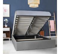 WEBER INDUSTRIES Lit Coffre Genoa 160x200 + 1 sommier/Gris Clair
