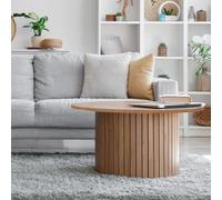 WEBER INDUSTRIES Table Basse Bahia diamètre 80 cm/Décor Chêne Artisan