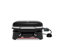 Weber Lumin Gril électrique Noir | Chauffe jusqu'à 315 °C, avec thermomètre, grilles en fonte émaillée en porcelaine, surface de cuisson 33 x 49 cm, 1502013