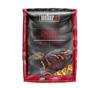 Weber Pellets de Bois de Cerisier/Bois de Cerisier Naturel pour barbecues à pellets au goût Subtil, fruité, sucré et fumé, sans additifs, idéal pour la Cuisson Lente à Basse température, Sac de 8 kg