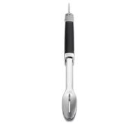 Weber Pince de barbecue premium (46cm), acier inoxydable, poignée confortable et système de fermeture, passe au lave-vaisselle, nettoyage facile, avec boucle de suspension - Noir/Argent (6760)