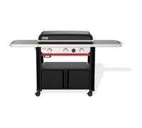 Weber Plancha gaz Slate, 3 brûleurs sur chariot, 76x46 cm, Noir
