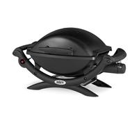 Weber Q1000 Barbecue à gaz, Surface de Cuisson de 43 x 32 cm, Barbecue Nomade, 1 brûleur, Grille en Fonte émaillée divisée en 2 Parties, Couvercle et cuve en Fonte d'aluminium - Noir (50010053)