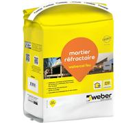 Weber Saint Gobain - Mortier Réfractaire Pour Le Montage Et L'Assemblage De Briques Réfractaires, 5kg, Webercel Feu , Weber