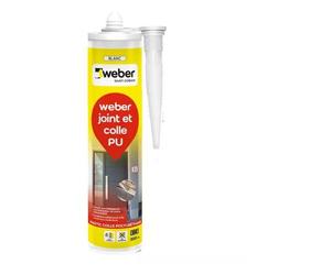 Weber Saint Gobain - Weber Mastic Colle Base Pu, Blanc, Spécial Réalisation Joints D'Etanchéité, 300ml, Weber Joint Et Colle Pu , Pu40