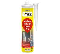 Weber Saint Gobain - Weber Mastic Colle Base Pu, Gris, Spécial Réalisation Joints D'Etanchéité, 300ml, Weber Joint Et Colle Pu , Pu40