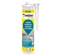 Weber Saint Gobain - Weber Mastic, Silicone, Gris Beton, Salle De Bain, Cuisine, Carrelage, Béton, Bois, Anti-moisissures, Joint Sanitaire étanche, Forte Adhérence, Weberseal Sanitaire, 300ml