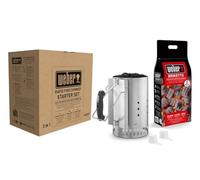 Weber Grill - Set d'allumage Rapidfire - Cheminée 32 cm, 2 kg briquettes, kit barbecue charbon