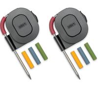 Weber Sonde de température pour viande/Compatible avec les modèles de barbecues et fumoirs iGrill, app Weber Connect, sonde en acier inoxydable résistante à la chaleur, support de rangement (Lot de 2)