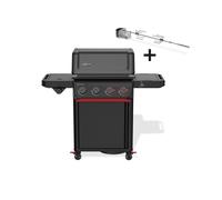 Weber Spirit EPX-435R Barbecue à Gaz Intelligent Stealth® Edition Noir avec Rôtissoire incluse