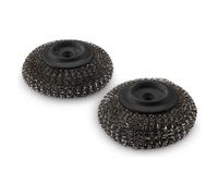 Weber Têtes de Remplacement pour éponge métallique - Pack de 2, Compatible avec la Brosse de Nettoyage pour planchas Weber (6209), Nettoyage Optimal, Nettoyage Facile - Noir (6210)