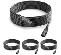 wecan (Paquet de 4) Câble de connexion de signal DMX à 3 broches 5 m / 16,4 pieds avec fiches mâles et femelles Cannon XLR pour tous les phares mobiles LED Par Light