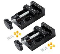 Weciau Mini Étau de Table, 2 Pièces Universelle Petit Pince Plate Etau d'établi, Mini Perceuse à Colonne Etau de Table Parallèle Ouverture de l'Étau Outil de Sculpture pour l'Artisanat de Bricolage