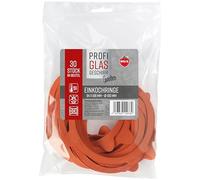Weck 76135 Lot de 30 anneaux en caoutchouc 94 x 108 mm Ø 100 mm (joints d'étanchéité en caoutchouc, bocaux de conserve), Orange