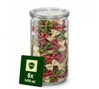Weck Bocal de Bord Arrondi Cylindre, Verre, Transparent, 1575 ML